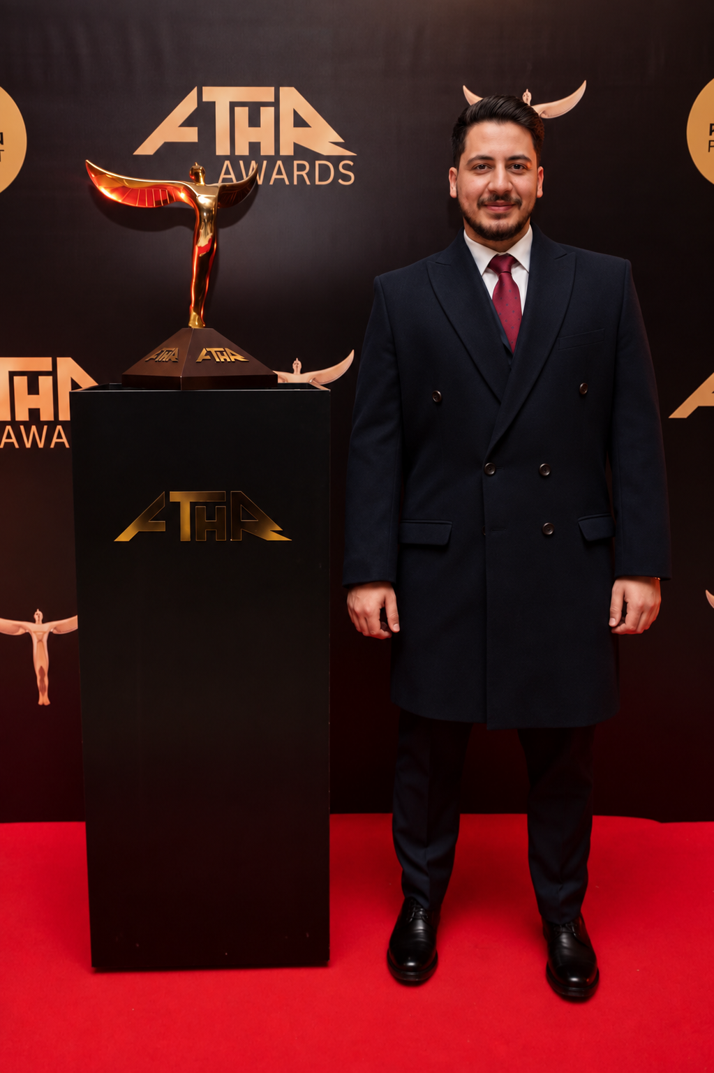 Ibrahim Soliman wearing a dark suit at an event