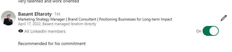 Original LinkedIn screenshot from Basant Eltaroty